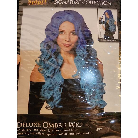 Blue Deluxe Ombre Wig - Picture 1 of 1